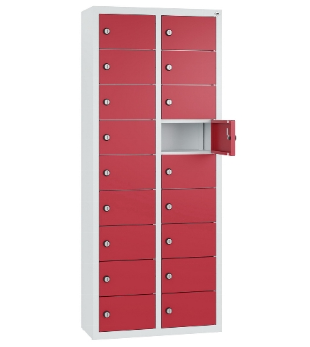 C+P Kleingefachschrank 80700-223 Serie 8170 Intro wandhängend 12 Fächer (HxBxT)1130x460x200mm 7035/0024