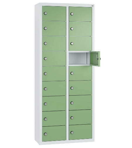 C+P Kleingefachschrank 80700-223 Serie 8170 Intro wandhängend 12 Fächer (HxBxT)1130x460x200mm 7035/0024