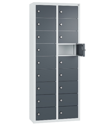 C+P Kleingefachschrank 80700-223 Serie 8170 Intro wandhängend 12 Fächer (HxBxT)1130x460x200mm 7035/0024