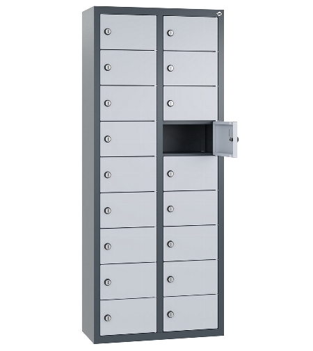 C+P Kleingefachschrank 80700-223 Serie 8170 Intro wandhängend 12 Fächer (HxBxT)1130x460x200mm 7035/0024