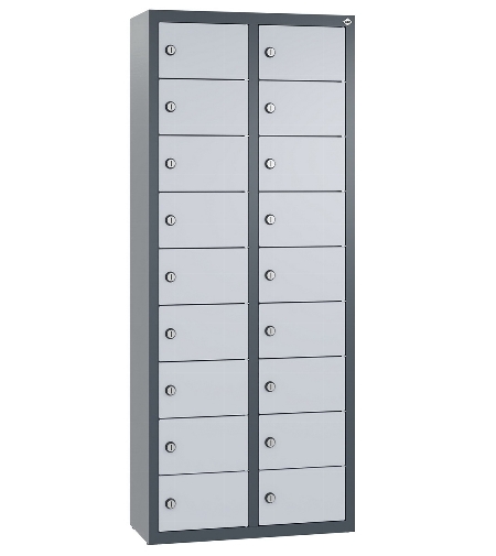 C+P Kleingefachschrank 80700-223 Serie 8170 Intro wandhängend 12 Fächer (HxBxT)1130x460x200mm 7035/0024