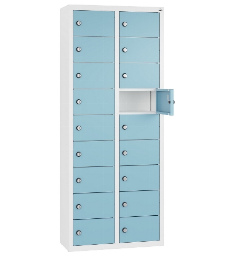 C+P Kleingefachschrank 80700-223 Serie 8170 Intro wandhängend 12 Fächer (HxBxT)1130x460x200mm 7035/0024