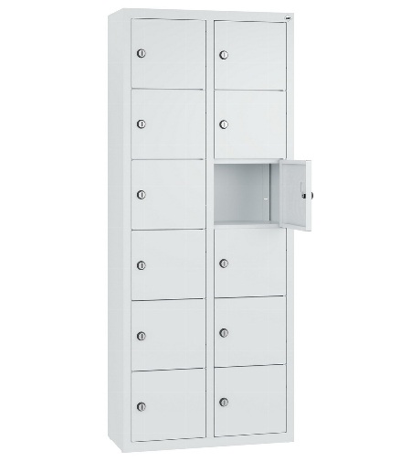 C+P Kleingefachschrank 80700-223 Serie 8170 Intro wandhängend 12 Fächer (HxBxT)1130x460x200mm 7035/0024