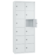 C+P Kleingefachschrank 80700-223 Serie 8170 Intro wandhängend 12 Fächer (HxBxT)1130x460x200mm 7035/0024