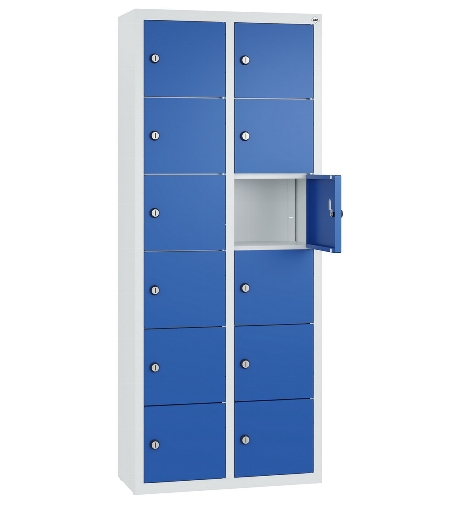 C+P Kleingefachschrank 80700-223 Serie 8170 Intro wandhängend 12 Fächer (HxBxT)1130x460x200mm 7035/0024