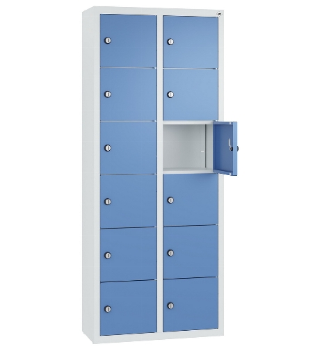 C+P Kleingefachschrank 80700-223 Serie 8170 Intro wandhängend 12 Fächer (HxBxT)1130x460x200mm 7035/0024
