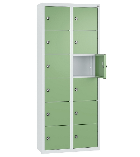 C+P Kleingefachschrank 80700-223 Serie 8170 Intro wandhängend 12 Fächer (HxBxT)1130x460x200mm 7035/0024