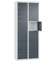 C+P Kleingefachschrank 80700-223 Serie 8170 Intro wandhängend 12 Fächer (HxBxT)1130x460x200mm 7035/0024