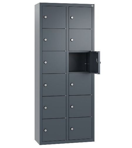 C+P Kleingefachschrank 80700-223 Serie 8170 Intro wandhängend 12 Fächer (HxBxT)1130x460x200mm 7035/0024
