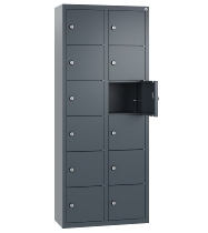 C+P Kleingefachschrank 80700-223 Serie 8170 Intro wandhängend 12 Fächer (HxBxT)1130x460x200mm 7035/0024