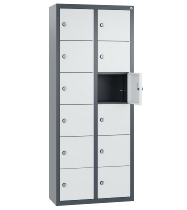 C+P Kleingefachschrank 80700-223 Serie 8170 Intro wandhängend 12 Fächer (HxBxT)1130x460x200mm 7035/0024