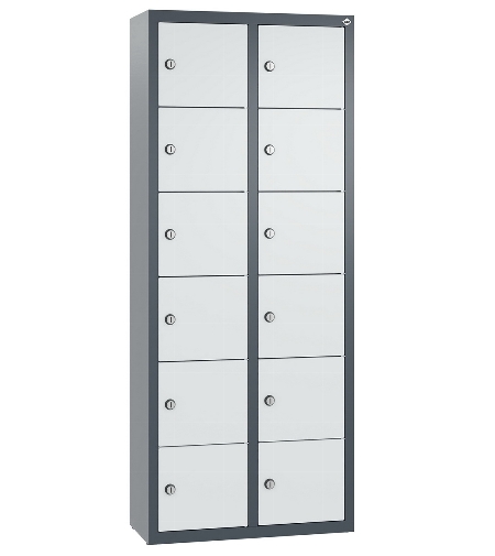 C+P Kleingefachschrank 80700-223 Serie 8170 Intro wandhängend 12 Fächer (HxBxT)1130x460x200mm 7035/0024