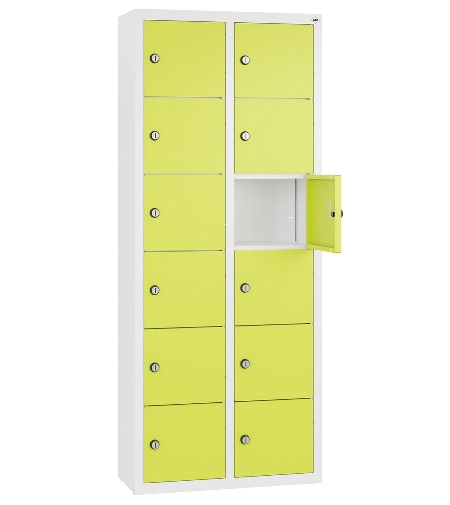 C+P Kleingefachschrank 80700-223 Serie 8170 Intro wandhängend 12 Fächer (HxBxT)1130x460x200mm 7035/0024