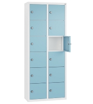 C+P Kleingefachschrank 80700-223 Serie 8170 Intro wandhängend 12 Fächer (HxBxT)1130x460x200mm 7035/0024