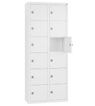 C+P Kleingefachschrank 80700-223 Serie 8170 Intro wandhängend 12 Fächer (HxBxT)1130x460x200mm 7035/0024