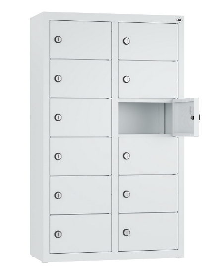 C+P Kleingefachschrank 80700-223 Serie 8170 Intro wandhängend 12 Fächer (HxBxT)1130x460x200mm 7035/0024