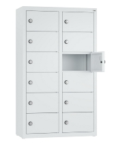 C+P Kleingefachschrank 80700-223 Serie 8170 Intro wandhängend 12 Fächer (HxBxT)1130x460x200mm 7035/0024