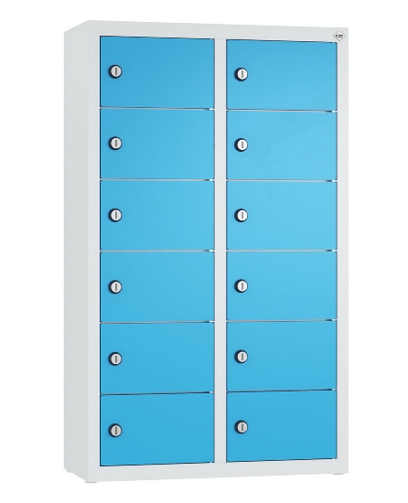 C+P Kleingefachschrank 80700-223 Serie 8170 Intro wandhängend 12 Fächer (HxBxT)1130x460x200mm 7035/0024