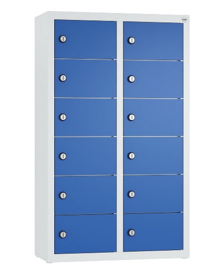 C+P Kleingefachschrank 80700-223 Serie 8170 Intro wandhängend 12 Fächer (HxBxT)1130x460x200mm 7035/0024