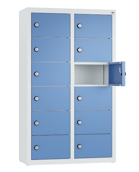 C+P Kleingefachschrank 80700-223 Serie 8170 Intro wandhängend 12 Fächer (HxBxT)1130x460x200mm 7035/0024