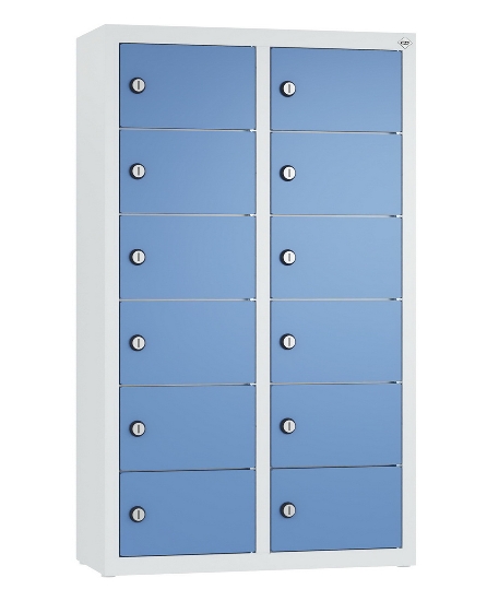 C+P Kleingefachschrank 80700-223 Serie 8170 Intro wandhängend 12 Fächer (HxBxT)1130x460x200mm 7035/0024