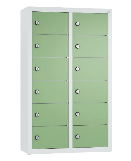 C+P Kleingefachschrank 80700-223 Serie 8170 Intro wandhängend 12 Fächer (HxBxT)1130x460x200mm 7035/0024
