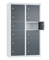 C+P Kleingefachschrank 80700-223 Serie 8170 Intro wandhängend 12 Fächer (HxBxT)1130x460x200mm 7035/0024
