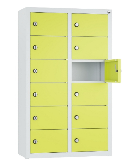 C+P Kleingefachschrank 80700-223 Serie 8170 Intro wandhängend 12 Fächer (HxBxT)1130x460x200mm 7035/0024