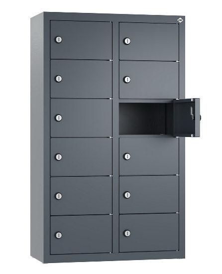 C+P Kleingefachschrank 80700-223 Serie 8170 Intro wandhängend 12 Fächer (HxBxT)1130x460x200mm 7035/0024