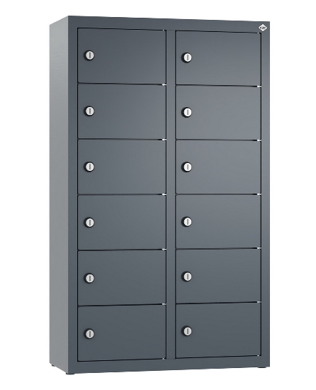 C+P Kleingefachschrank 80700-223 Serie 8170 Intro wandhängend 12 Fächer (HxBxT)1130x460x200mm 7035/0024