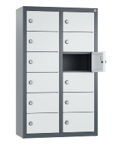 C+P Kleingefachschrank 80700-223 Serie 8170 Intro wandhängend 12 Fächer (HxBxT)1130x460x200mm 7035/0024