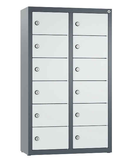 C+P Kleingefachschrank 80700-223 Serie 8170 Intro wandhängend 12 Fächer (HxBxT)1130x460x200mm 7035/0024