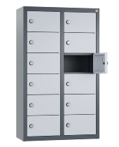 C+P Kleingefachschrank 80700-223 Serie 8170 Intro wandhängend 12 Fächer (HxBxT)1130x460x200mm 7035/0024