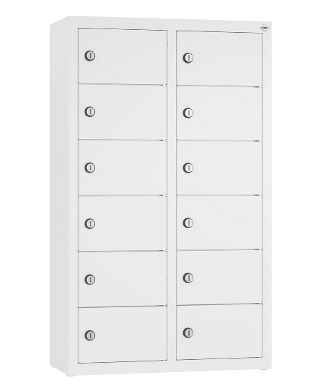 C+P Kleingefachschrank 80700-223 Serie 8170 Intro wandhängend 12 Fächer (HxBxT)1130x460x200mm 7035/0024