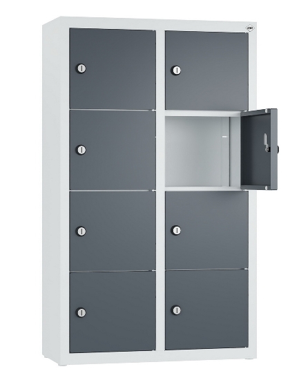 C+P Kleingefachschrank 80700-223 Serie 8170 Intro wandhängend 12 Fächer (HxBxT)1130x460x200mm 7035/0024