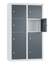 C+P Kleingefachschrank 80700-223 Serie 8170 Intro wandhängend 12 Fächer (HxBxT)1130x460x200mm 7035/0024