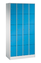 C+P Schließfachschrank Serie 8070 mit Sockel 3 Abt.240mm 5 Fächer B190mm (HxBxT)1950x680x480mm 7035/3003