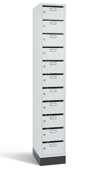 C+P Verteilerschrank 8170-311 Serie 8170 Intro mit Sockel 3 Abt. mit 33 Fächern (HxBxT)1950x920x490mm 7035/6011