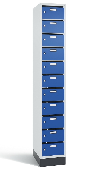 C+P Verteilerschrank 8170-311 Serie 8170 Intro mit Sockel 3 Abt. mit 33 Fächern (HxBxT)1950x920x490mm 7035/6011