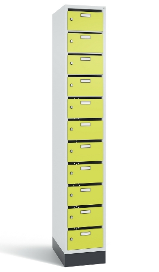 C+P Verteilerschrank 8170-311 Serie 8170 Intro mit Sockel 3 Abt. mit 33 Fächern (HxBxT)1950x920x490mm 7035/6011