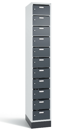 C+P Verteilerschrank 8170-311 Serie 8170 Intro mit Sockel 3 Abt. mit 33 Fächern (HxBxT)1950x920x490mm 7035/6011