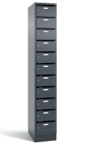 C+P Verteilerschrank 8170-311 Serie 8170 Intro mit Sockel 3 Abt. mit 33 Fächern (HxBxT)1950x920x490mm 7035/6011