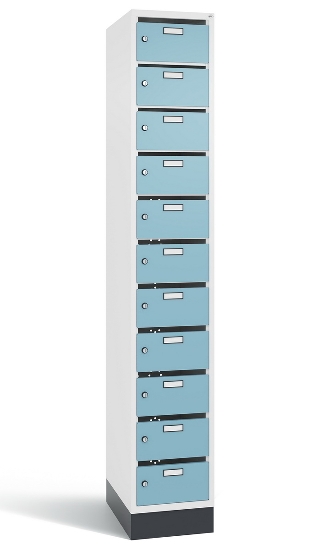 C+P Verteilerschrank 8170-311 Serie 8170 Intro mit Sockel 3 Abt. mit 33 Fächern (HxBxT)1950x920x490mm 7035/6011
