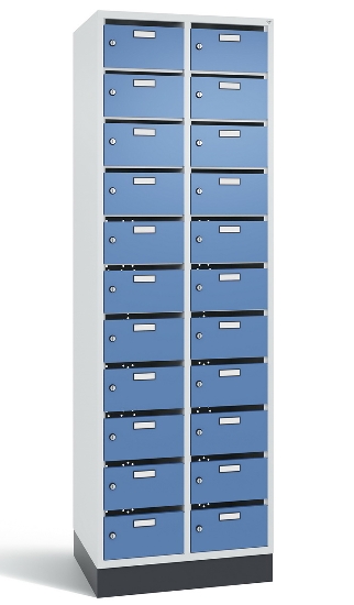 C+P Verteilerschrank 8170-311 Serie 8170 Intro mit Sockel 3 Abt. mit 33 Fächern (HxBxT)1950x920x490mm 7035/6011