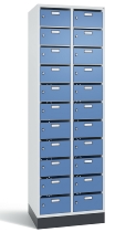 C+P Verteilerschrank 8170-311 Serie 8170 Intro mit Sockel 3 Abt. mit 33 Fächern (HxBxT)1950x920x490mm 7035/6011
