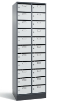 C+P Verteilerschrank 8170-311 Serie 8170 Intro mit Sockel 3 Abt. mit 33 Fächern (HxBxT)1950x920x490mm 7035/6011