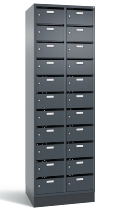 C+P Verteilerschrank 8170-311 Serie 8170 Intro mit Sockel 3 Abt. mit 33 Fächern (HxBxT)1950x920x490mm 7035/6011