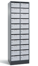 C+P Verteilerschrank 8170-311 Serie 8170 Intro mit Sockel 3 Abt. mit 33 Fächern (HxBxT)1950x920x490mm 7035/6011