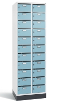 C+P Verteilerschrank 8170-311 Serie 8170 Intro mit Sockel 3 Abt. mit 33 Fächern (HxBxT)1950x920x490mm 7035/6011