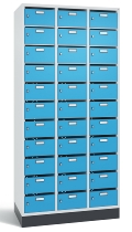 C+P Verteilerschrank 8170-311 Serie 8170 Intro mit Sockel 3 Abt. mit 33 Fächern (HxBxT)1950x920x490mm 7035/6011